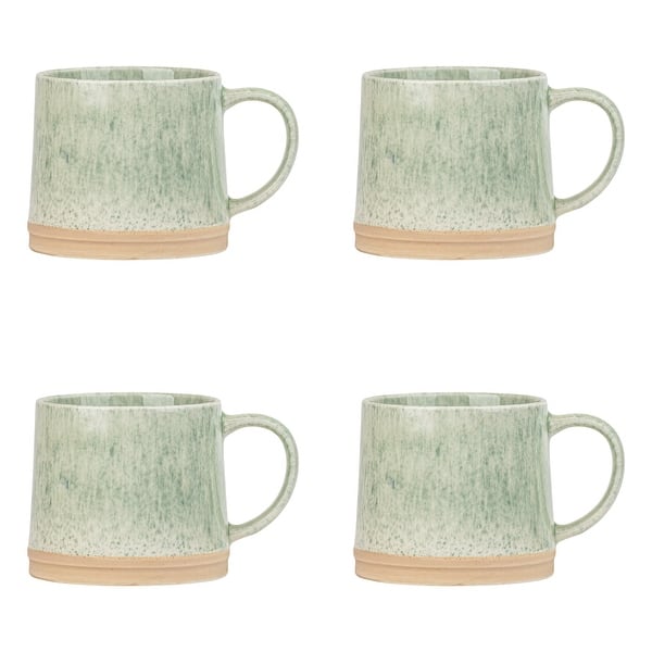 slide 2 of 14, 10 Strawberry Street Rhea Mug, Set of 4 Green Reactive