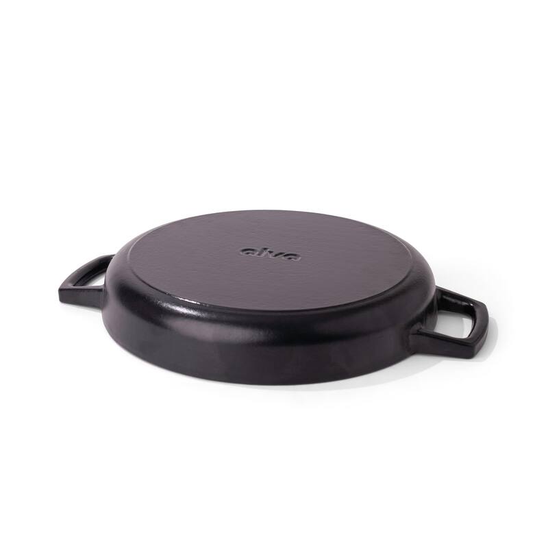 Alva Nori 11" Enameled Cast Iron Griddle Pan, Naturally Nonstick Grill Pan