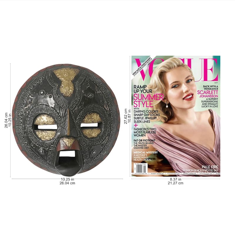 Handmade Sign of Protection Sese Wood Mask (Ghana) - 10.25