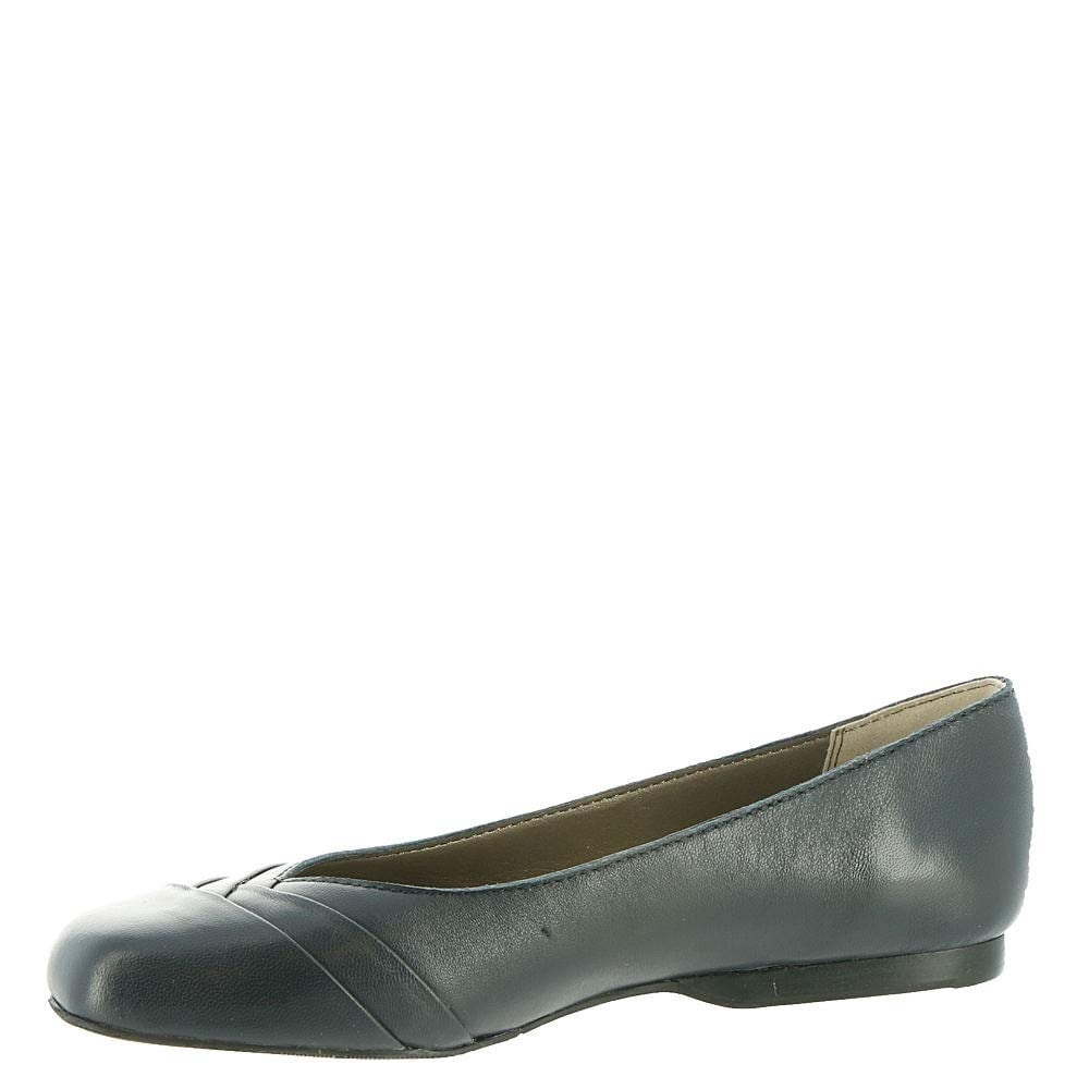 grey leather ballet flats