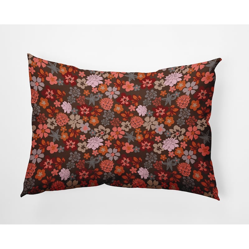 Succulent Garden Accent Pillow - Brown - 14" x 20"