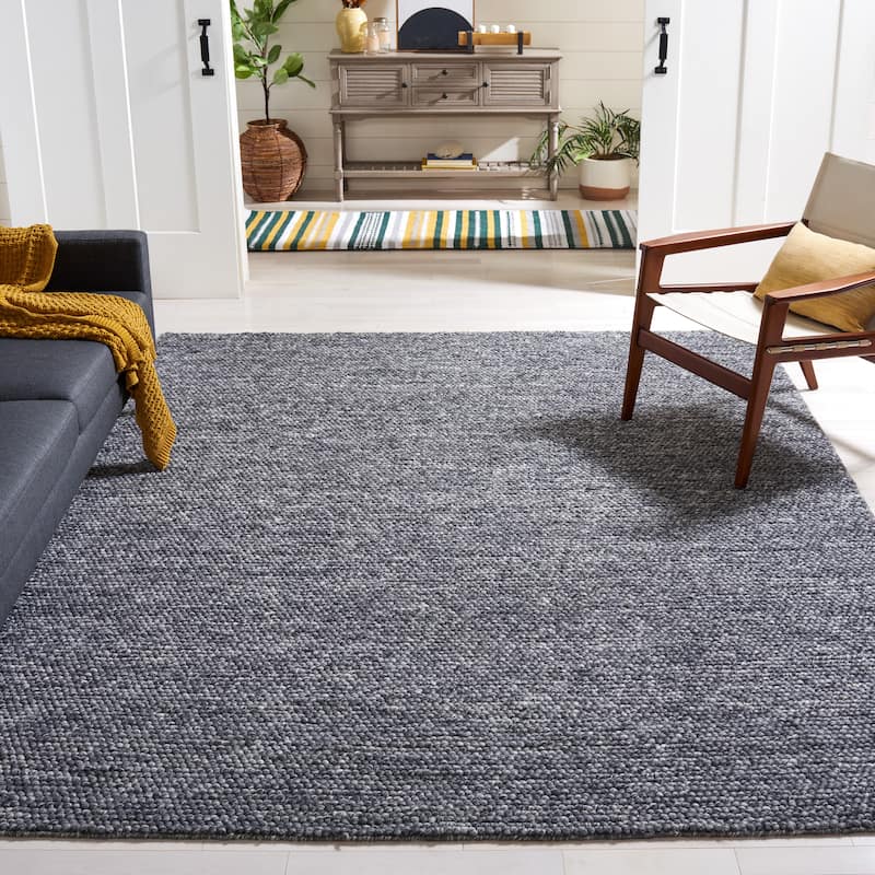 SAFAVIEH Handmade Natura Gerta Wool Rug - 10' x 14' - Dark Grey - Rectangle