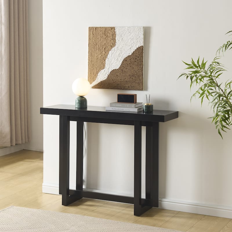 Soren Contemporary Wood Rectangular Console Table for Entryway ...