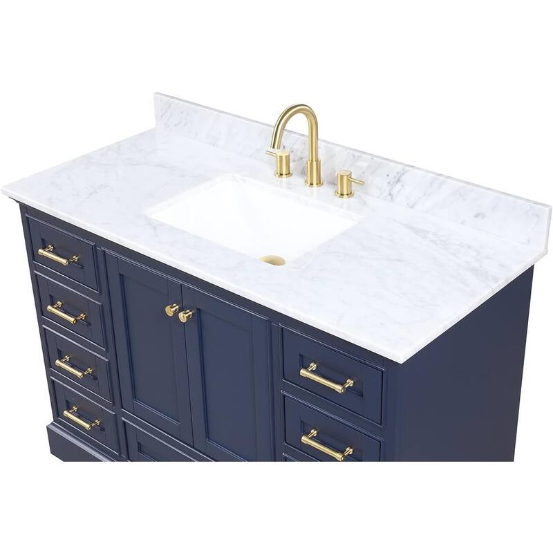 Blossom Copenhagen 48" Solid Wood Bathroom Vanity w/ Marble Top & Sink