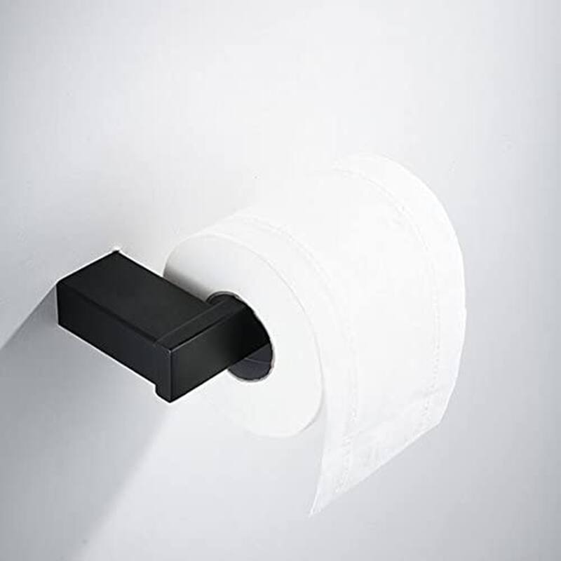 Modern Matte Black 4-piece Bathroom Hardware Sets - 5.12×2.76