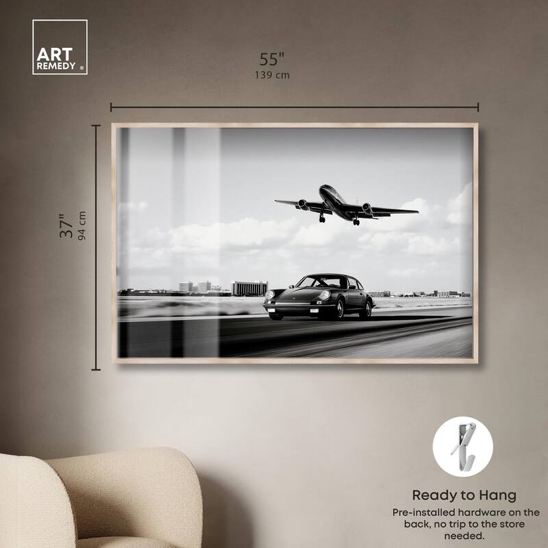 Sports Car Takeoff Shadowbox by Art Remedy