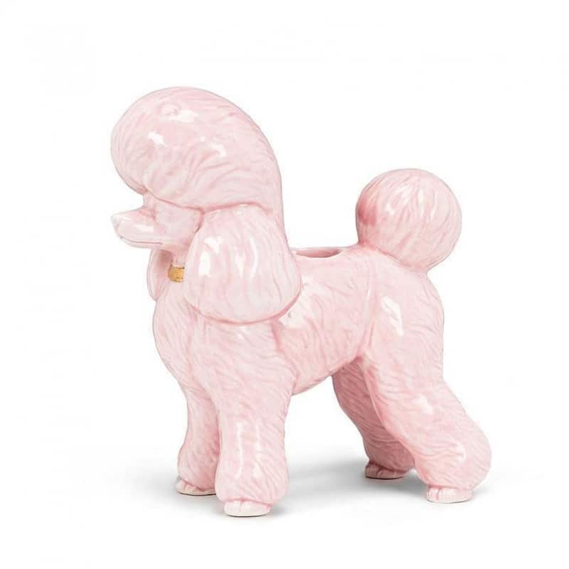 Pink Poodle Taper Candle Holder - Pink