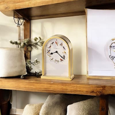 Howard Miller Songbirds III Classic Audubon Inspired Chiming Mantel Clock