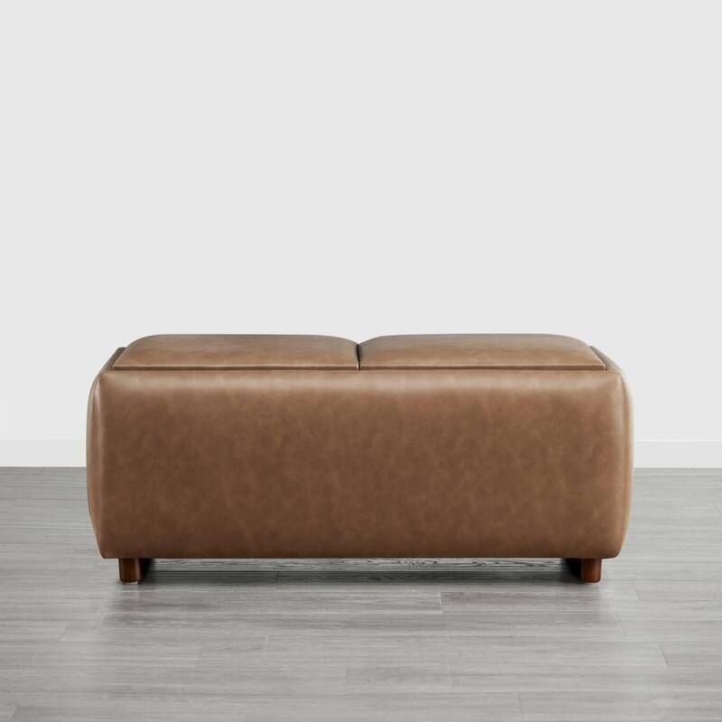 Spruce & Spring Bart Storage Ottoman Bench Rectangle Footrest