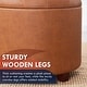 preview thumbnail 55 of 80, Donovan Tufted Round Storage Ottoman