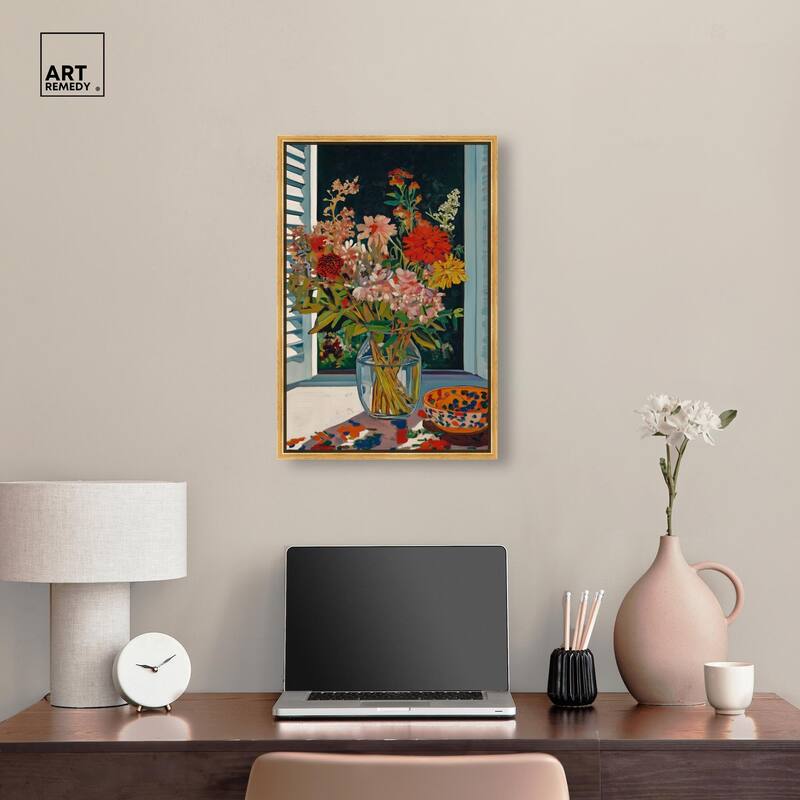 Vase on a Windowsill Canvas by Art Remedy