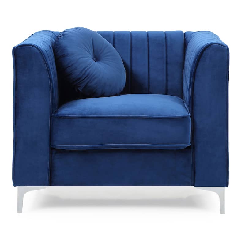 Delray Velvet/ Microsuede Chair