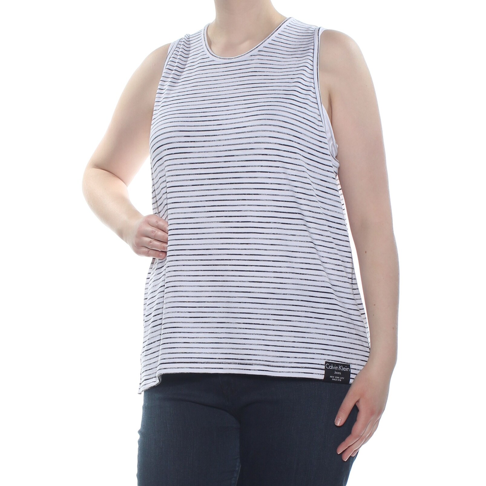 calvin klein high neck tank top