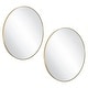 preview thumbnail 15 of 14, Design House 28-Inch Kenna Modern Metal Round Decorative Wall Accent Mirror Gold - 2 Pack