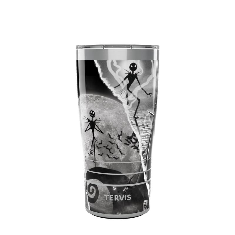 Tervis Traveler Disney Nightmare Before Christmas Torn Collage Triple Walled Insulated Travel Tumbler, Stainless Steel - 20oz