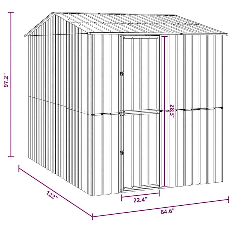 vidaXL Bird Cage Anthracite Galvanized steel