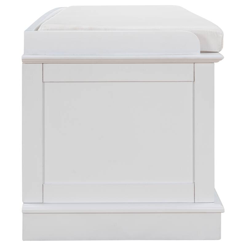Storage Bench with 4 Doors and Adjustable Shelves
