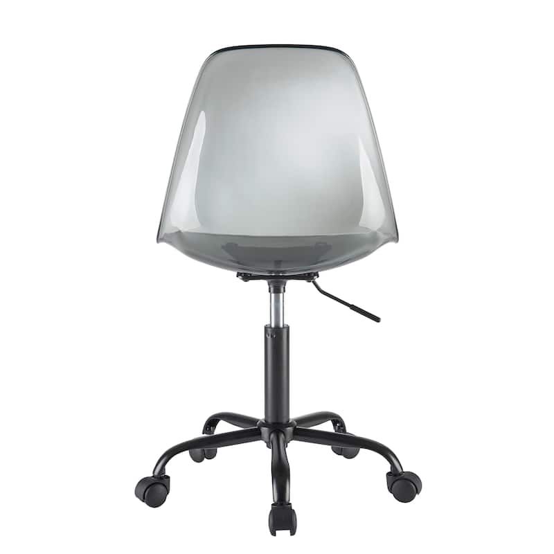 Urban Lifestyle Armless Acrylic Rolling Adjustable Office Chair