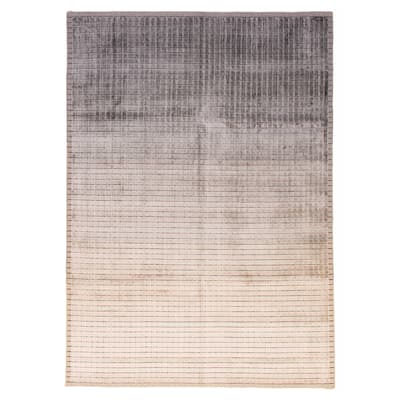 ECARPETGALLERY Hand Loomed Elysian Grey Viscose Rug - 6'8 x 9'6