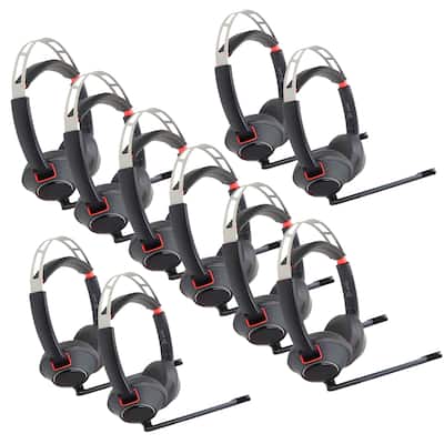 10x Poly Blackwire 5220 Stereo Wired Headset, Dual Ear Computer Headset with Boom Mic, USB-A, 3.5mm to Connect
