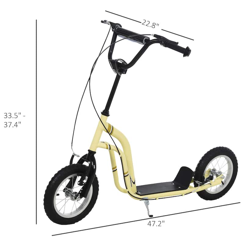 Kids Balance Bike with Adjustable Handlebar and Inflatable Soccer Ball Wheels for Outdoor Use