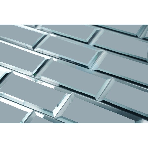 Miseno MT-WHSREM0306-GR Reflections - 3" x 6" Rectangle Wall Tile - Matte Visual - Gray