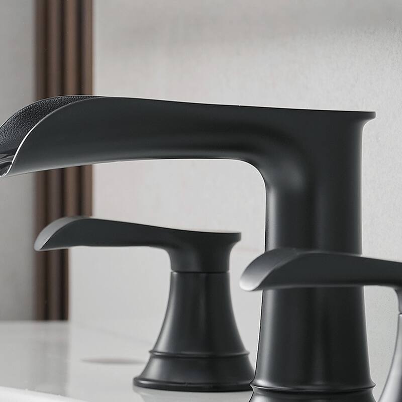 Topcraft Two Handle Waterfall Bathroom Faucet with Pop-Up Drainer