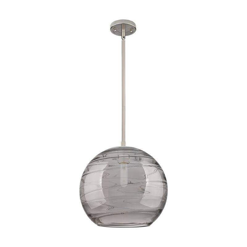 Innovations Lighting Downtown Urban - Crown Point - 1 Light 12" Athens Deco Swirl Stem Hung Pendant