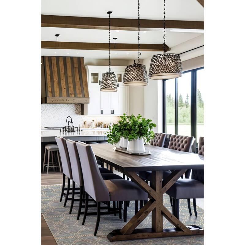 ECARPETGALLERY Braid weave Sienna Blue Wool Rug - 5'3 x 7'5