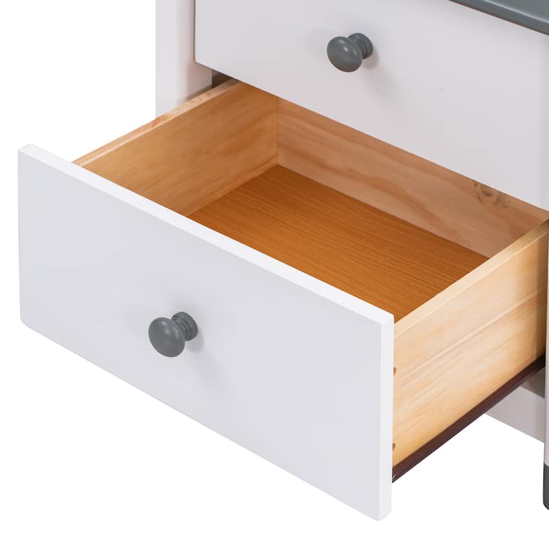 Wooden Storage Cabinet Bedside Table, Night Stand End Table