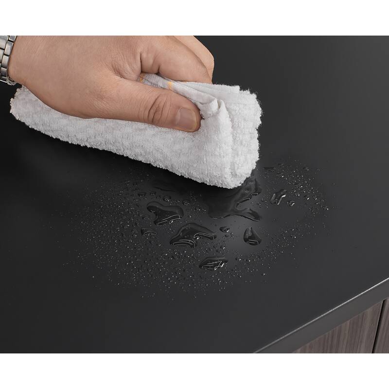 Modern File Cabinet Folding Document Storage Cabinet with Doors, Adjustable Shelves and Locks, for Home Office, School, Garage