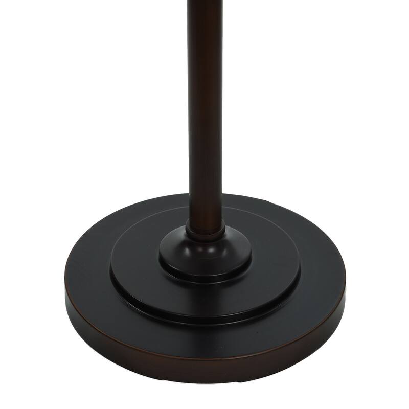 Rubbed Bronze - Three Head Floor Lamp - Wired Metal Shade