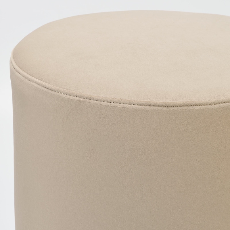 KINWELL Round Upholstered Pouf Ottoman Footrest