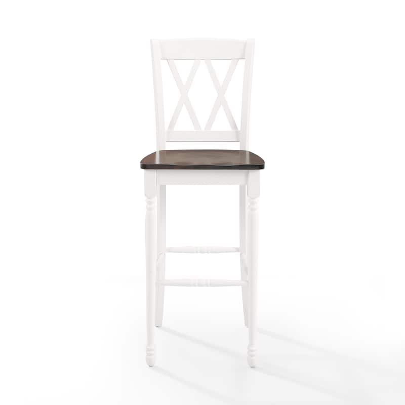Crosley Shelby 2Pc Bar Stool Set - 18 "W x	21.75 "D x 46.5 "H
