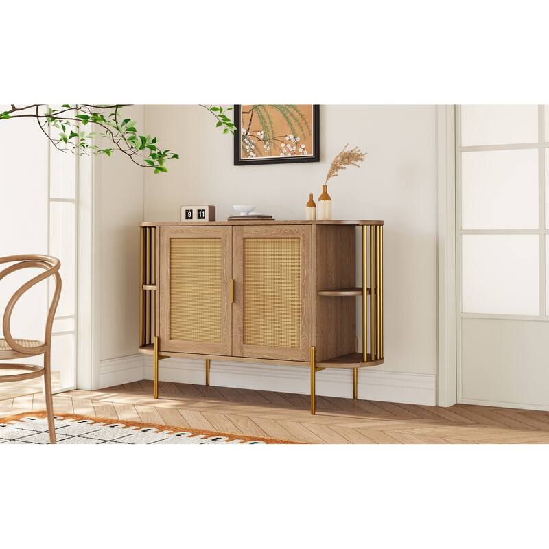 legant Curved Dining Cabinet with Gold Trim