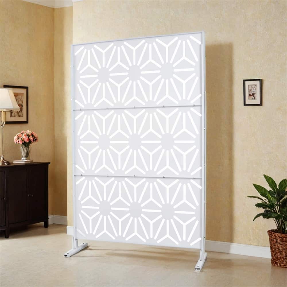Outdoor & Indoor Freestanding Privacy Screen Privacy Screen 76"H×48"W