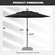 preview thumbnail 29 of 68, Costway 10 ft 3-tier Vented Patio Umbrella Large Market Table Umbrella