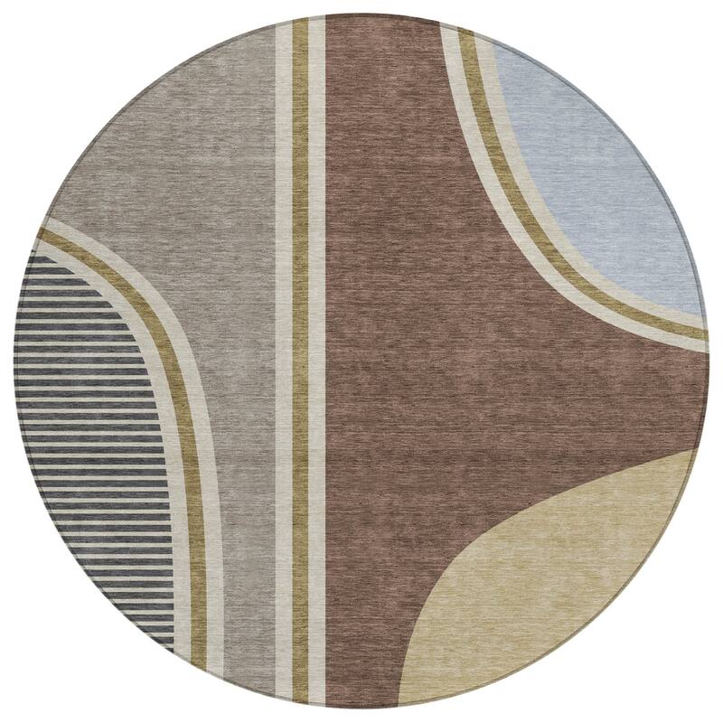 Machine Washable Indoor/ Outdoor Contemporary Keely Chantille Rug
