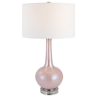 Uttermost Rosa Pink Glass Table Lamp - 16"x29"x16"