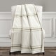 preview thumbnail 6 of 17, Lush Decor Farmhouse Stripe Throw Neutral