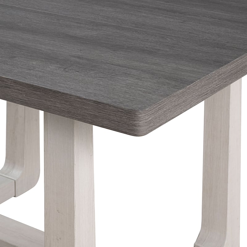 247 Shop At Home Briven Modern 5-Piece Solid Wood Compact Dining Table Set with Trestle Base