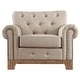preview thumbnail 14 of 15, Greenwich Tufted Scroll Arm Nailhead Chesterfield Chair by iNSPIRE Q Artisan