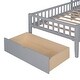 preview thumbnail 9 of 7, Grey Twin House Bed with Upholstered Sofa & Drawers