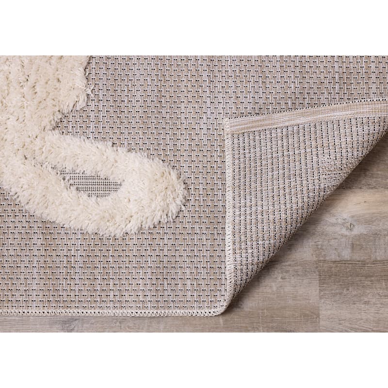 Kids Collection - Beige/Cream Llama Area Rug