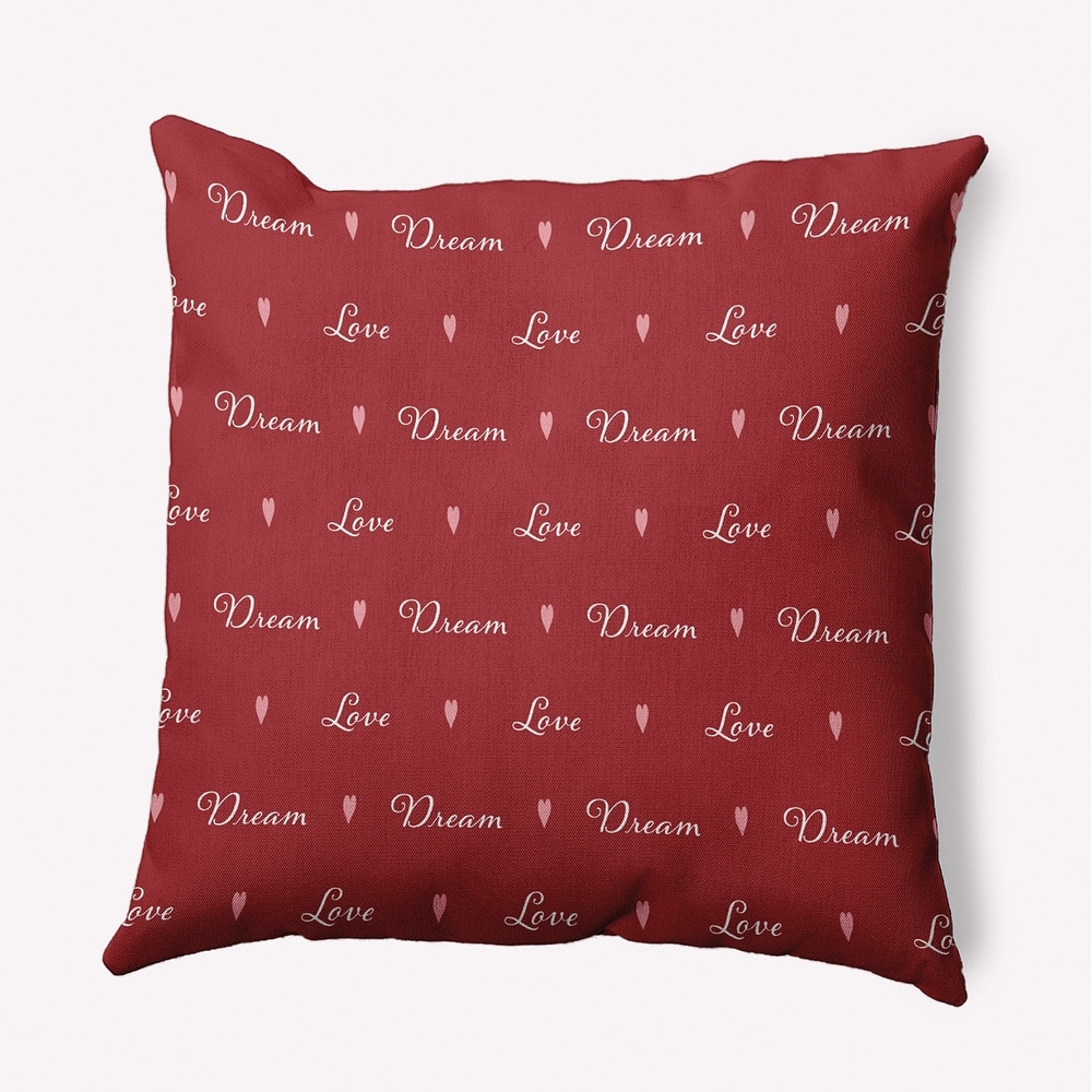 Love Dream Valentines Day Decorative Throw Pillow