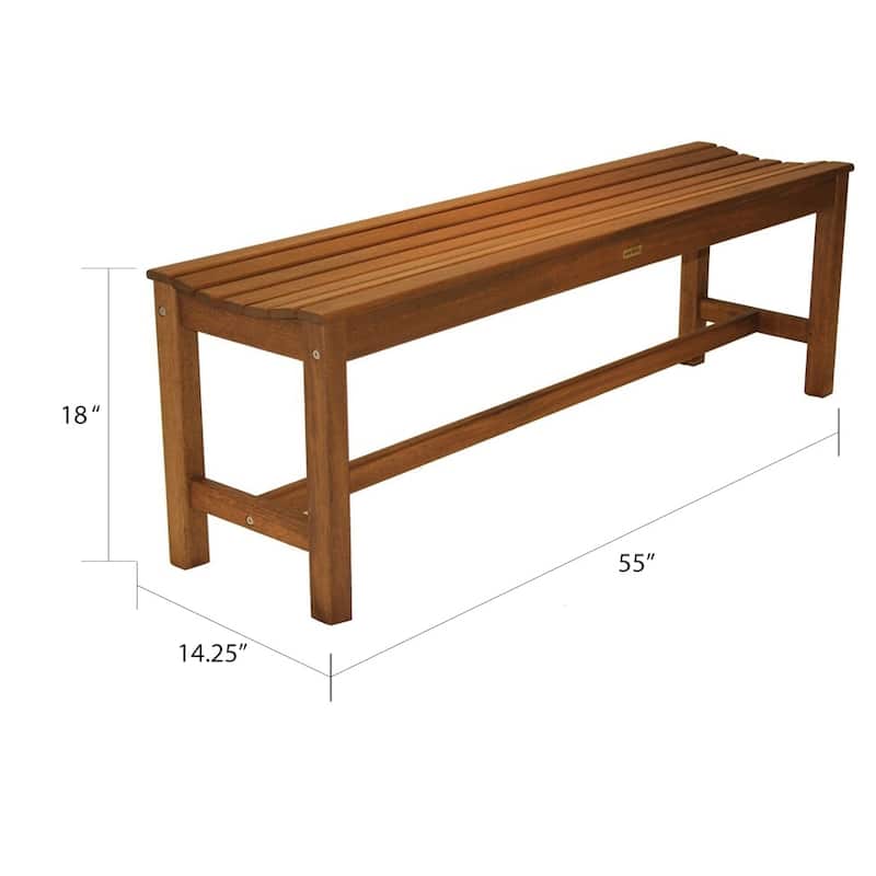 Eilaf Eucalyptus 3-Person Backless Bench - N/A