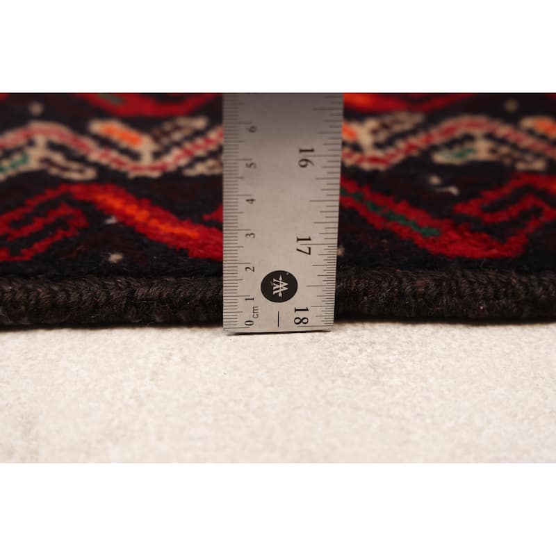 ECARPETGALLERY Hand-knotted Teimani Red Wool Rug - 3'3 x 6'2