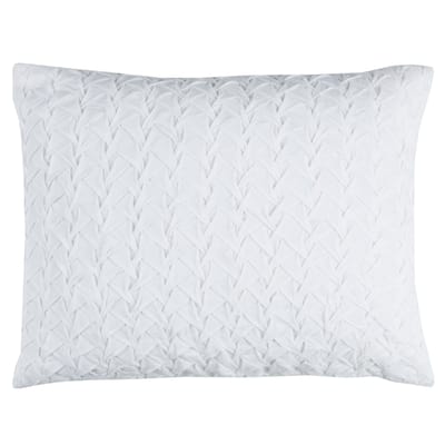 Carley White Hand Quilted Cotton Sham