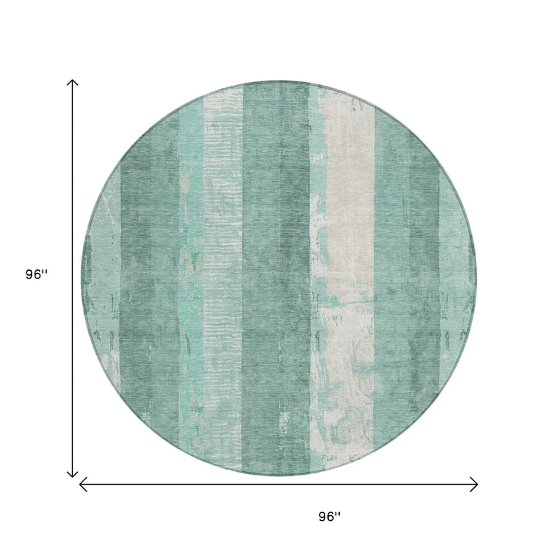 HomeRoots Striped Transitional Rectangle Outdoor Rug
