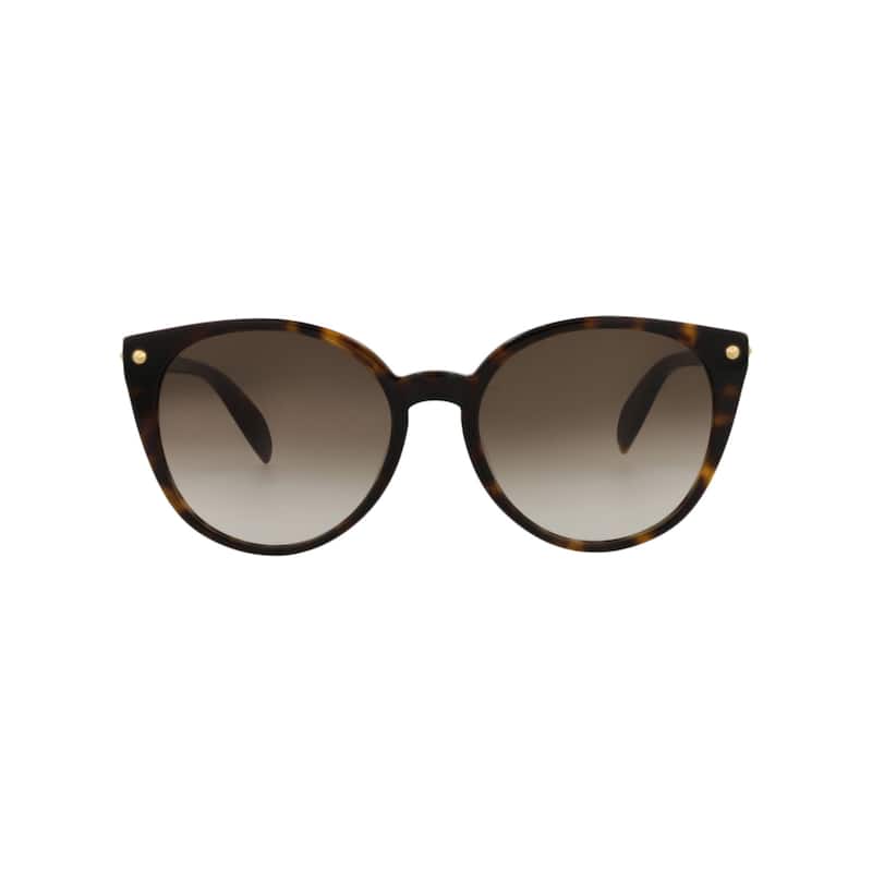 Alexander McQueen Round-Frame Acetate Sunglasses - Avana Avana Brown - Brown - Brown Lens